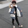 Boys Winter Hooded Jacket Fashion Baby Winter Quilted Plus Velvet Thick Warm Jacket