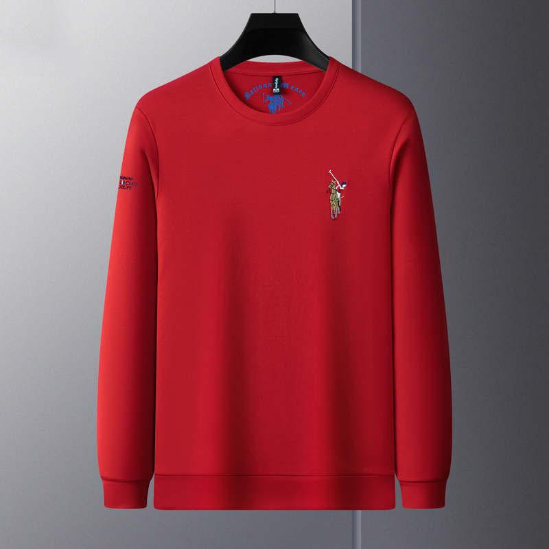 Новый универсальный повседневный деловой свитер на весну и осень для мужчин с воротником-стойкой и длинными рукавами повседневный свитер с капюшоном из жаккардовой вязки M красный 3685₽