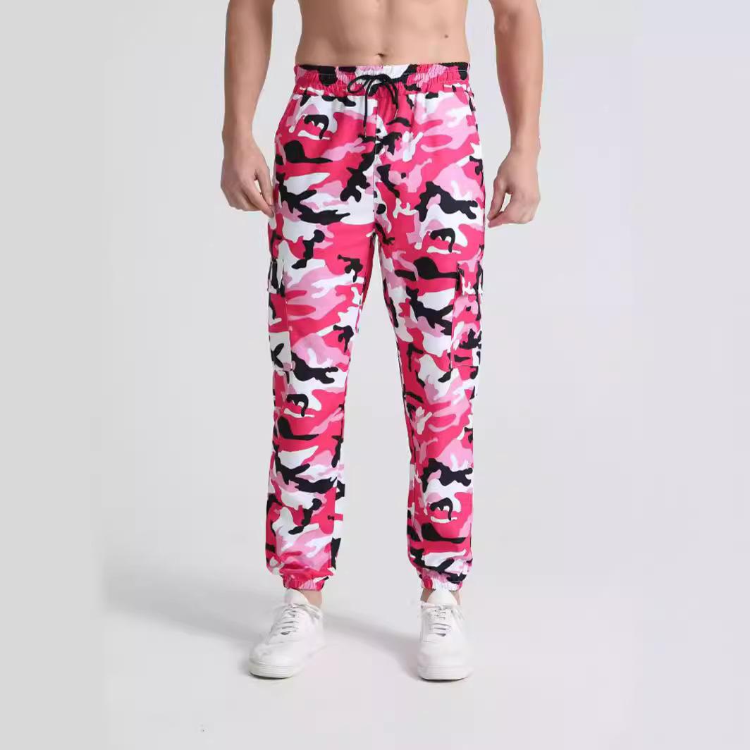 

Штани-карго Чоловічі бавовняні штани на відкритому повітрі Повсякденні штани з кількома кишенями Чоловічі робочі штани для бігу L рожевий