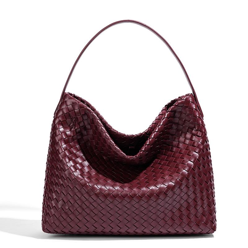 European and American Large Capacity Woven Single Shoulder Women's Bag, Fashionable Commuting Tote Bag, Underarm Bag