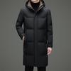 Doudoune à Capuche Mi-Longue pour Homme - Manteau d'Hiver Épais, Chaud et Décontracté