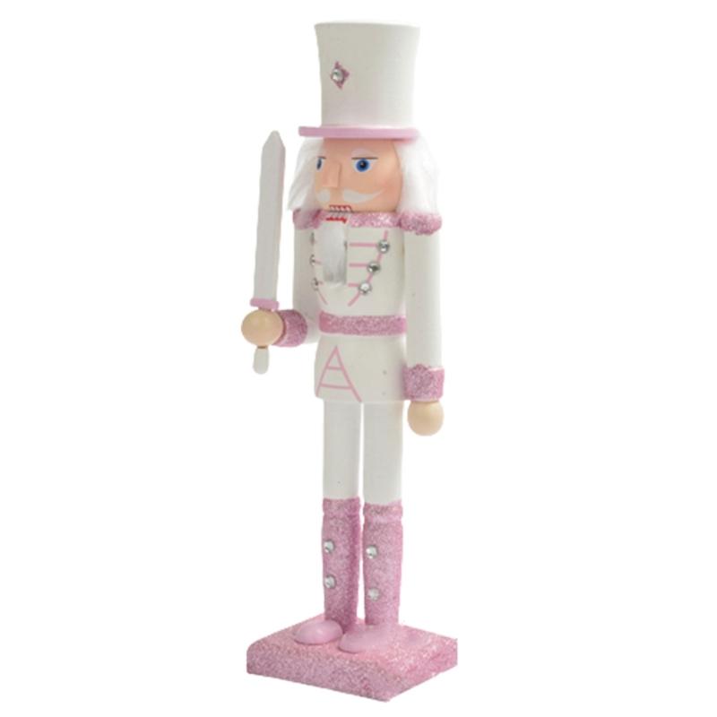 Pink King Wood Walnut Cracker Puppet Soldier Christmas Decoration forXmas Decor NewYear Gift