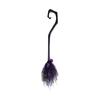 Witch Broomstick Prop with Mesh Netting and Curved Handle for Costume Party