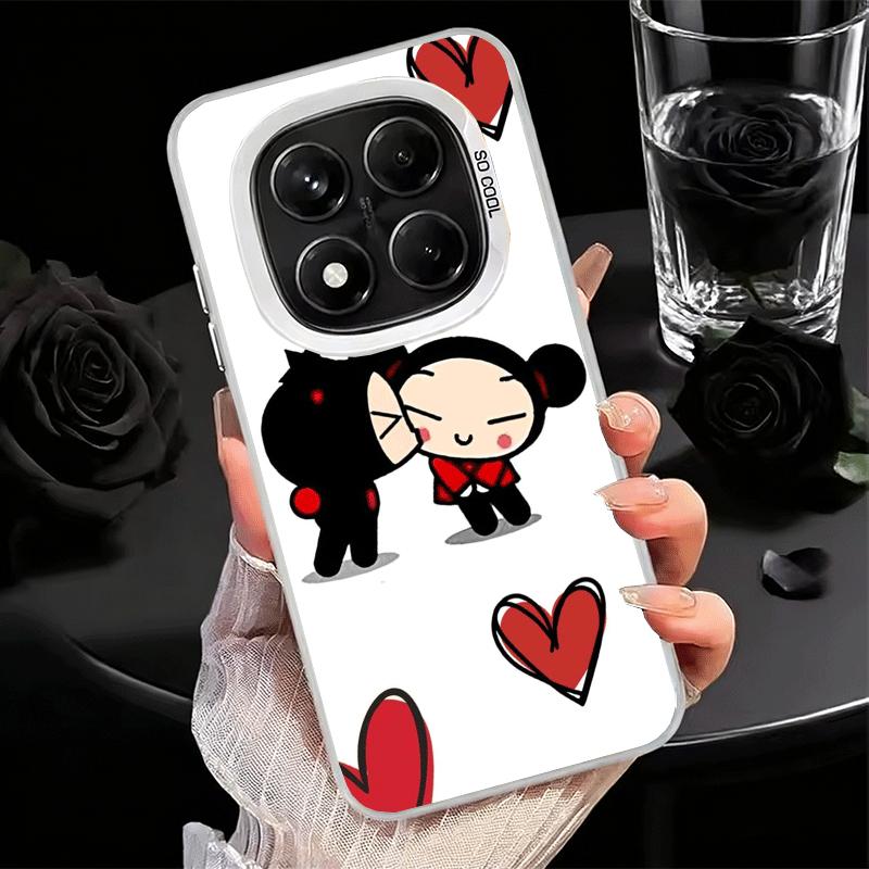 Cartoon Cute Pucca Garu Soft Phone Case for Xiaomi Redmi Note 13 14 15 Pro Plus 12S 12 11S 11 11T 10S 10 Shockproof Cover Back S