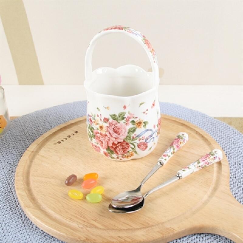 

Honeymoon Rose Flower Spoon and Fork Set