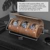 ROTHWELL Watch Roll Travel Case for 3 Watches Genuine Leather for Durable Portable Fits All Watches and Smartwatches Up To 50mm 100% Protection,