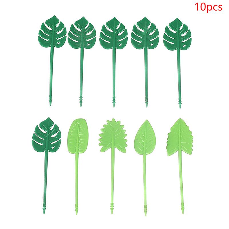 10 ks Dětské párátka na ovoce Jehla Párátka Mini Kreativní Tvar listu Ovoce Dort Dezert Vidličky na jídlo Dekorace do svačinové krabičky Bento doplňky