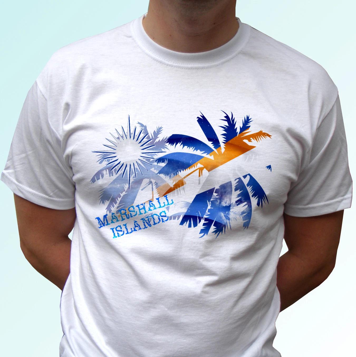Marshall Islands Palm flag - white kids boys T-Shirt holiday top s s kids baby 100