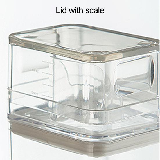 Laundry Detergent Dispenser Large Capacity Transparent Visible Refillable Leakproof Storage Scale Lid