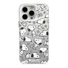 Snoopy Cartoon Silver Phone Case for iPhone 16 Pro Max & 15 Pro, Drop-Proof for Women