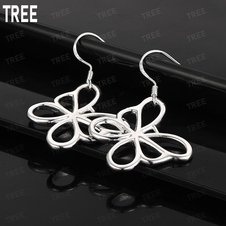 Exquisite 925 Sterling Silver Openwork Butterfly Pendant Earrings - Fashion Gift Jewelry