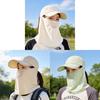 Polyester Baseball Cap With Removable Face Mask For Outdoor Sun Protection And Sports Activities