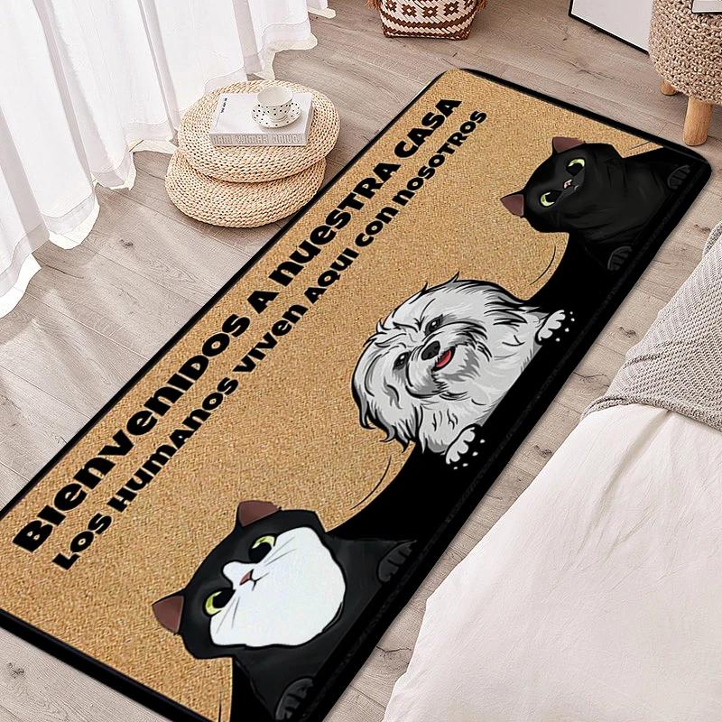 Carpet for Bedroom Lovely Pet Foot Mat Cat Dog Entrance Doormat Living Room Hallway Bathroom Rug Kitchen Accessories