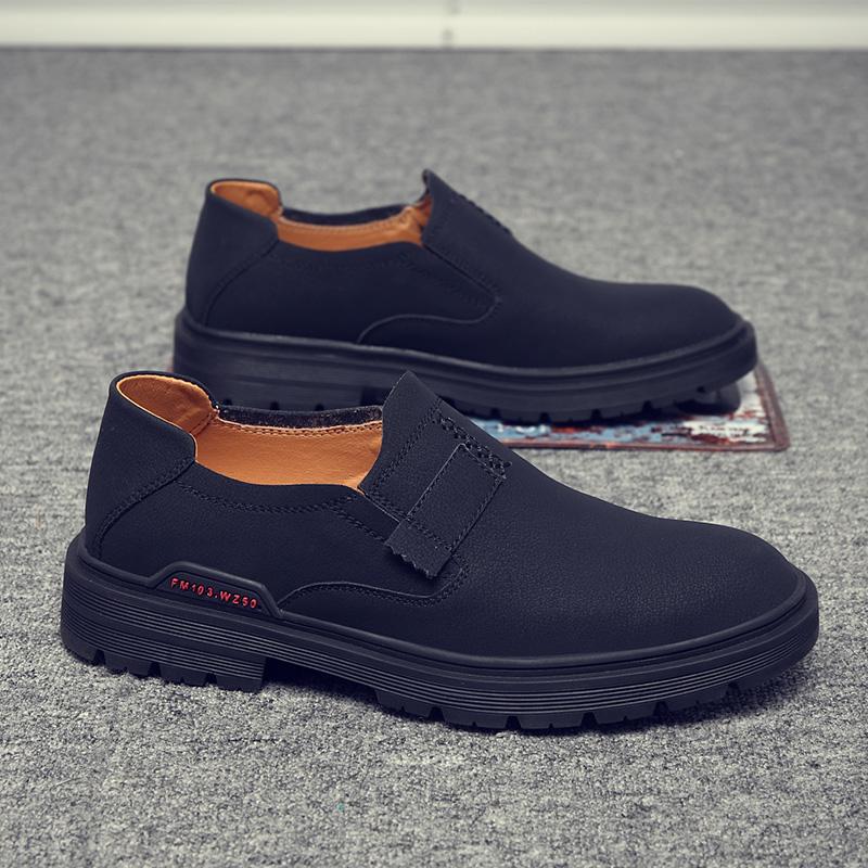 Мода Мода Мужская обувь из натуральной кожи Толстая подошва Мужская рабочая обувь Уличная — фото 5