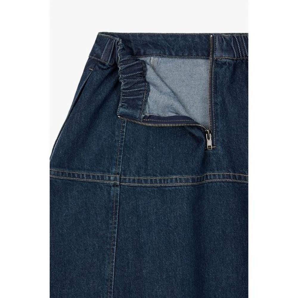 Studio Tomboy Back Banding Flare Denim Skirt  9106162106ct 