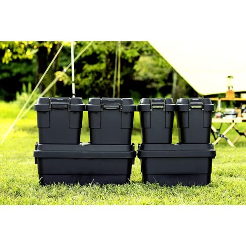 TRUSCO Trunk Cargo Storage Box Flat Top Spesifikasjon 30L Black BLKCF-30