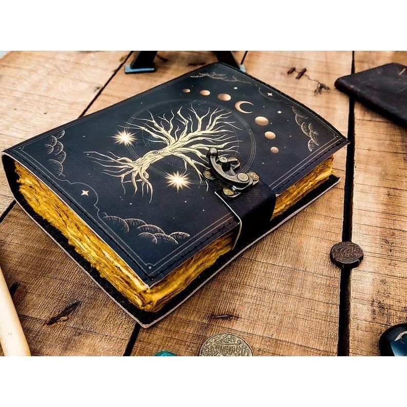 leather Journal Tree of Life - Genuine Leather Notebooks For Women - Beautiful Journal For sketches book Traveling book Blank Spell book