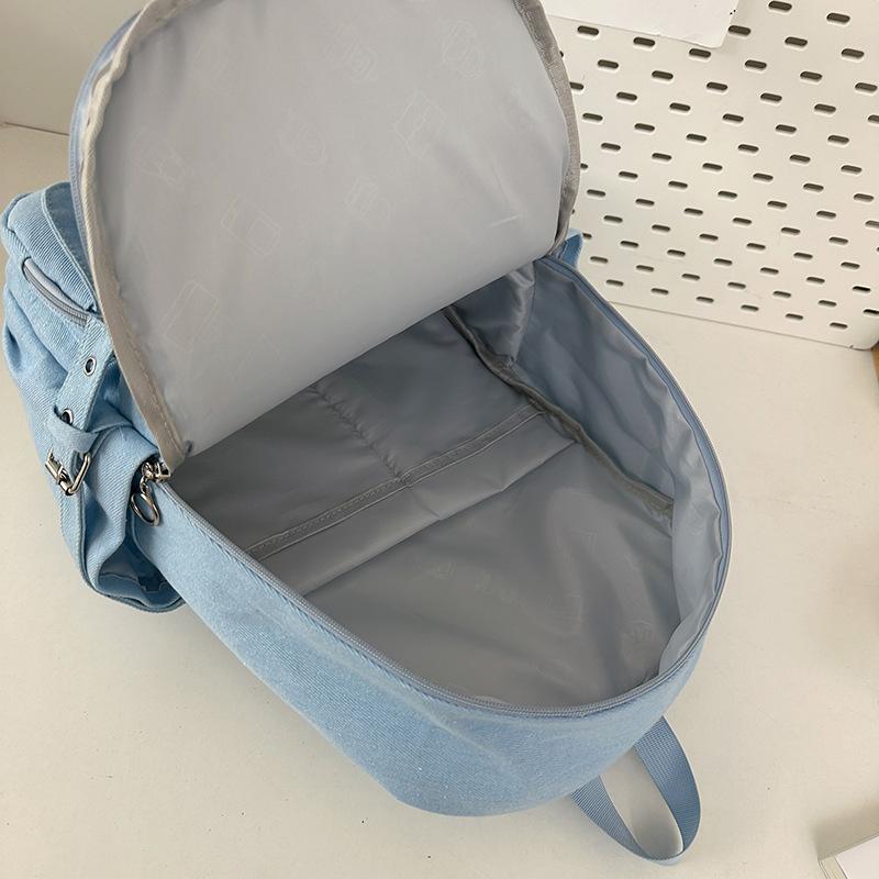 School bag cute transparent pain bag versatile high value junior high school student school bag ins wind Japanese Korean version backpack leisure bag