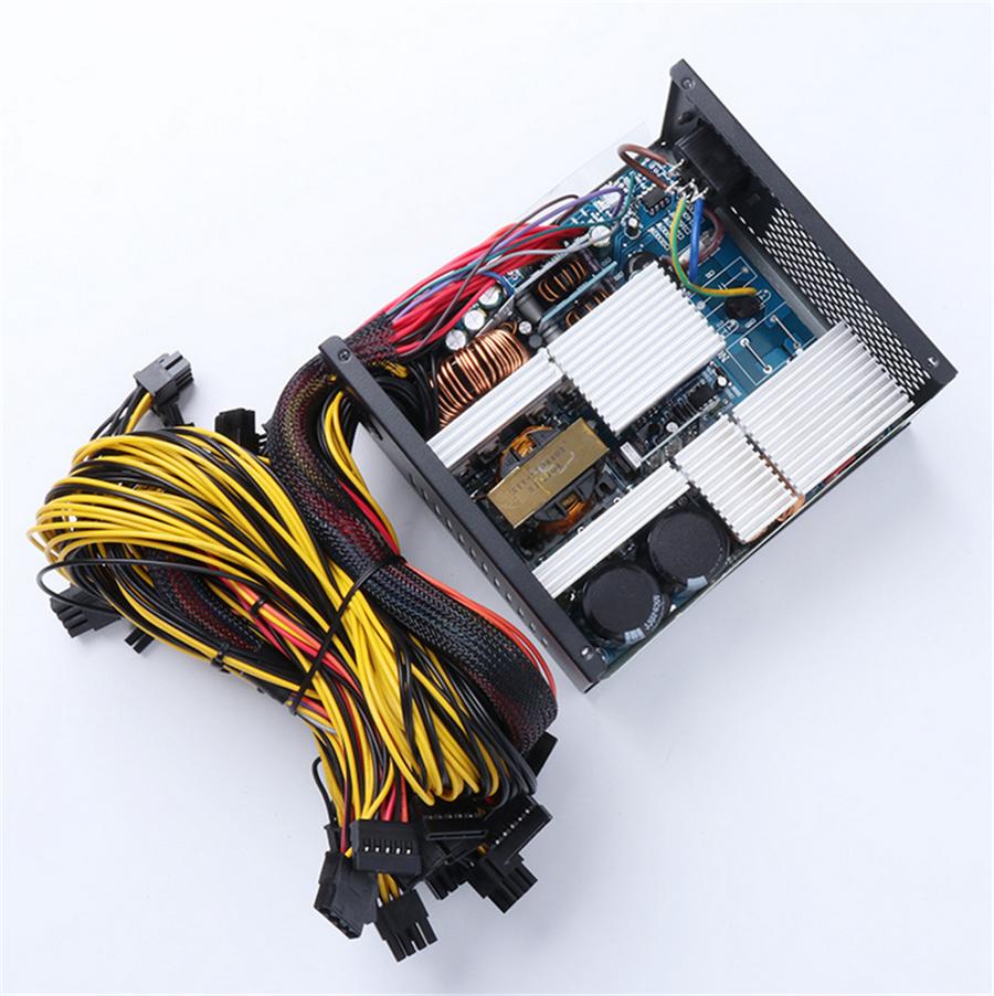 2600W Modular Power Supply For Coin Mining 8 Graphic Cards 96% Conversion Rate