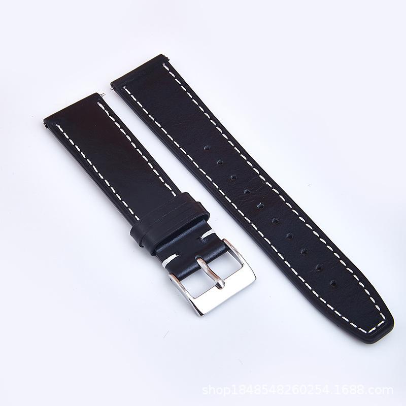 Curea din Piele de Înaltă Calitate cu Capăt Pătrat Potrivită Pentru 20Mm22Mm Piele Moale Curea cu Eliberare Rapidă Produs Fierbinte