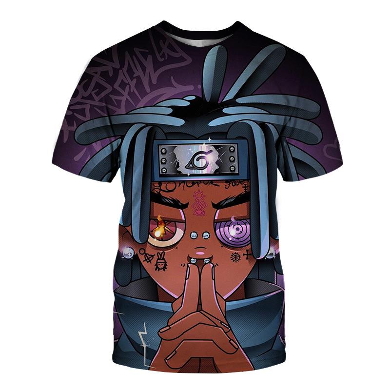 New Naruto 3D Digital Printed T-shirt Short Sleeved Men's  Clothing T-shirt