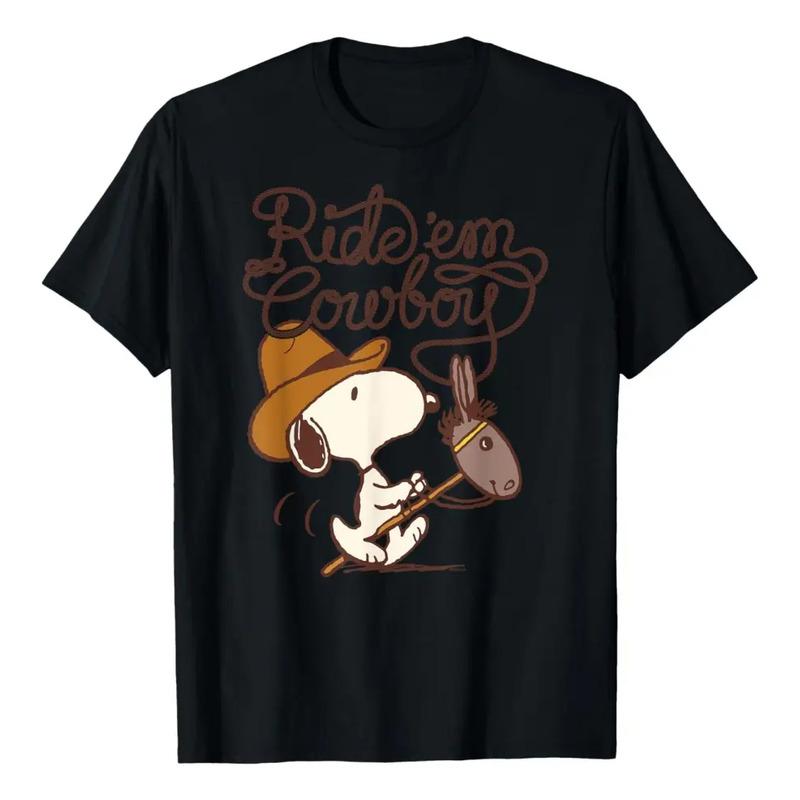 Camiseta Vaquera Peanuts - Western Snoopy Ride In Cowboy S разноцветный