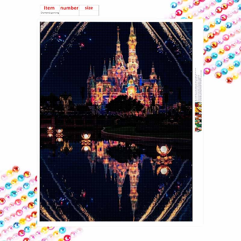 Disney Diamond Painting 5D DIY Castle Diamond Painting Art Diamond Painting Kit Adult/Beginner Gift Idea Creative Home Decor