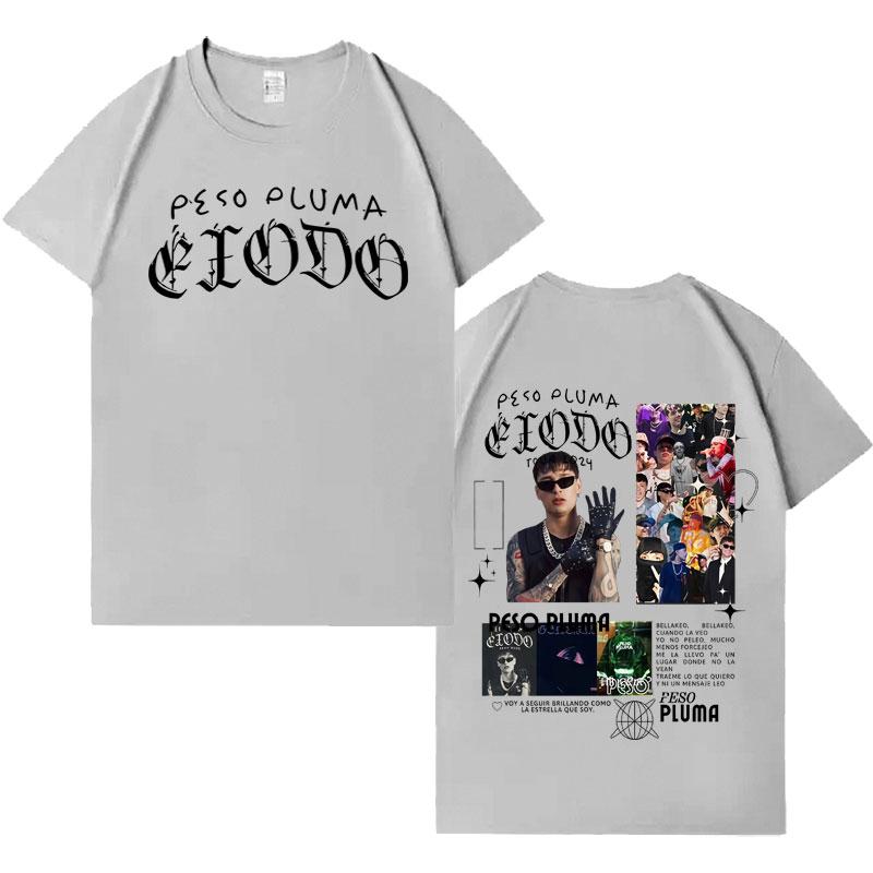 Singer Peso Pluma Fashion Graphic Tshrits Mens T Shirt Harajuku Oversized Short Sleeve High Quality Crewneck T Shirts Streetwear