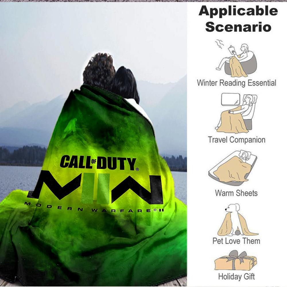 1pc Call of Duty Soft Comfortable Blanket Digital Print, All Season Multipurpose Knit Fabric Bedding, Office, Sofa Home Decor Blanket