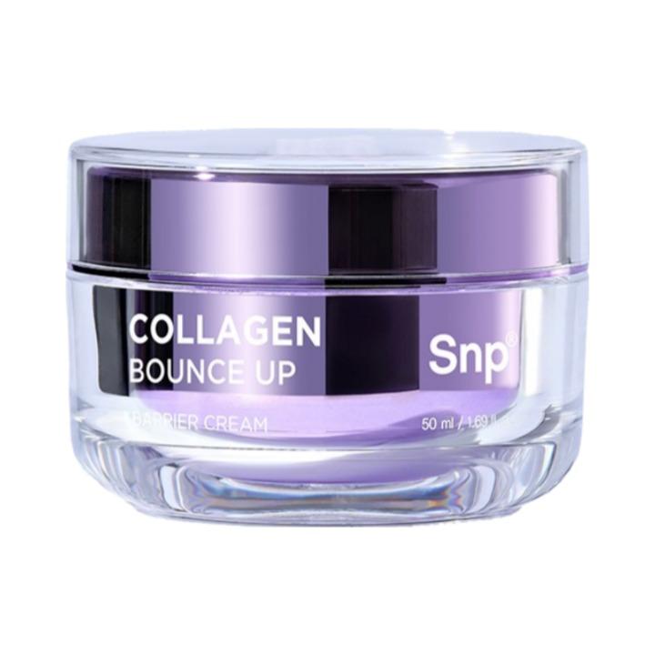 SNP Collagen Bounce Up Barrier Cream 50ml - 125Da Ultra-Low Molecular Collagen & Retinol Pore-Tightening Moisturizer
