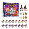 Halloween Advent Calendar 2025 24 Day Countdown Calendar with Acrylic Ghost/Gnome/Pumpkin Ornaments for Indoor Outdoor Home Party Decor