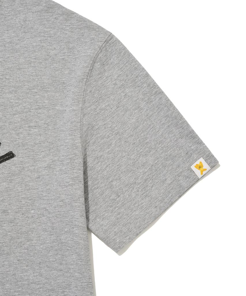 WACKY WILLY Big Kiki Graphic Short Sleeve T-Shirt Gray