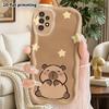 Phone Case: 2D Flat Samsung Galaxy A34 A35 M05 M06 S20 S22 S21 FE Plus 5G Protective Case, Couples Style, Calm Capybara, Christmas and Halloween Gifts