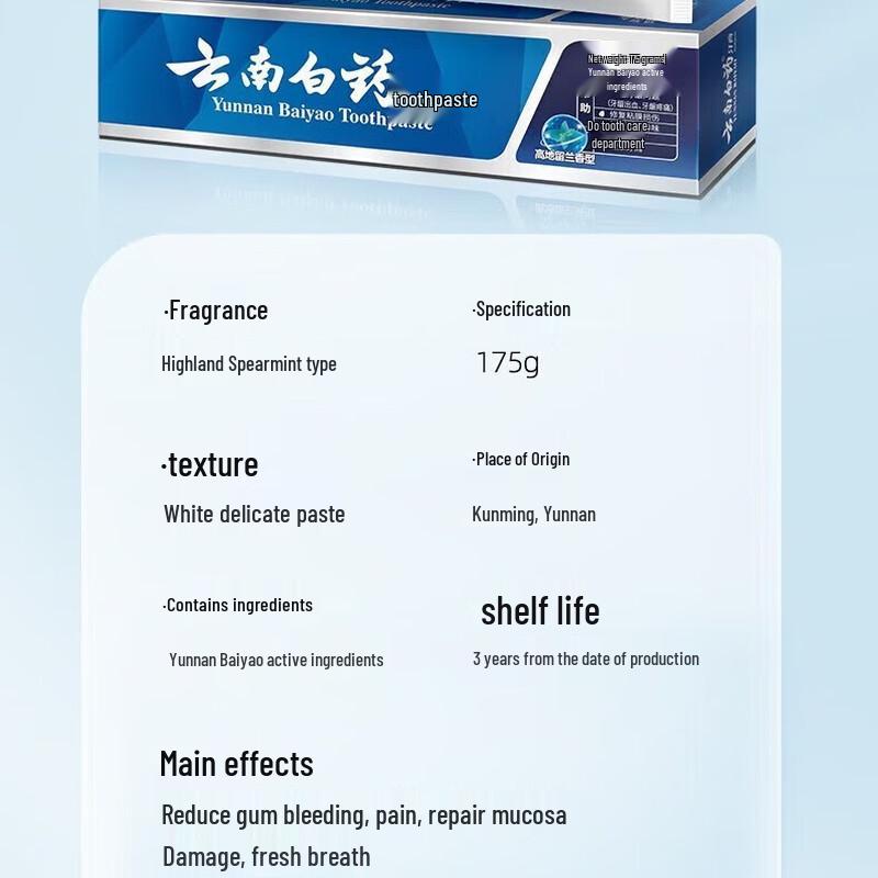 Yunnan Baiyao Highland Spearmint Toothpaste