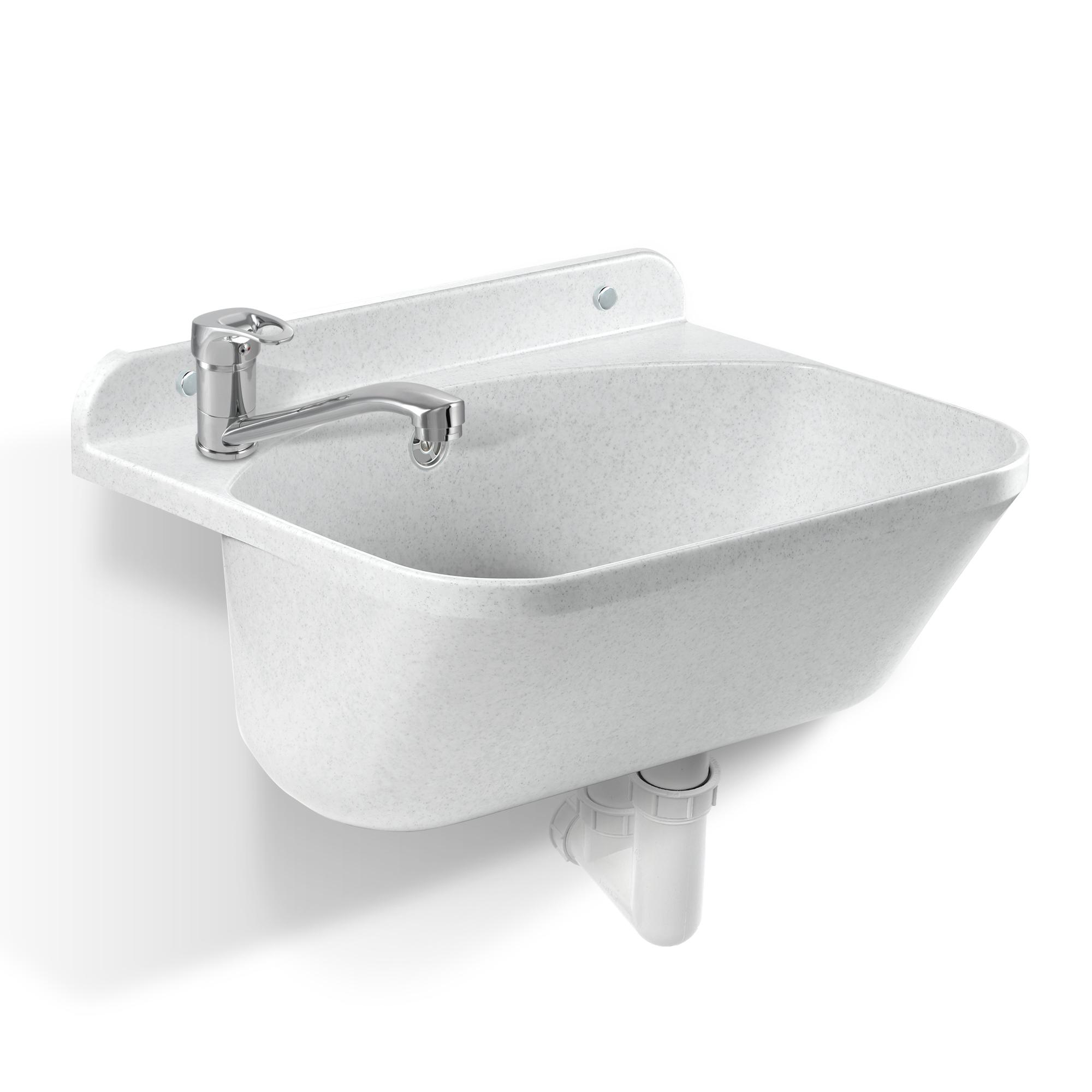 KADAX Utility sink with swivel faucet Gospo Eko bianco
