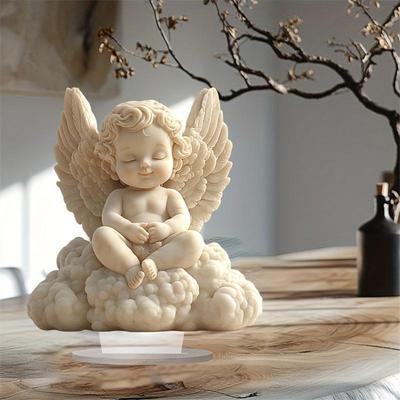Porcelain Angel Doll Acrylic Statue: Home and Bedroom Decor Ornament