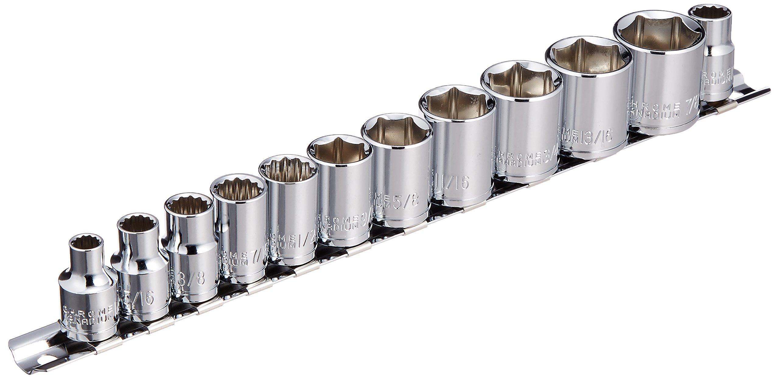 

Daytona Motorcycle Tool Inch Socket Set for Set with Socket 72877 Harley-Davidson, 3/8-Inch Drive, 12-Piece (Hex & Dodecagonal) Rail,