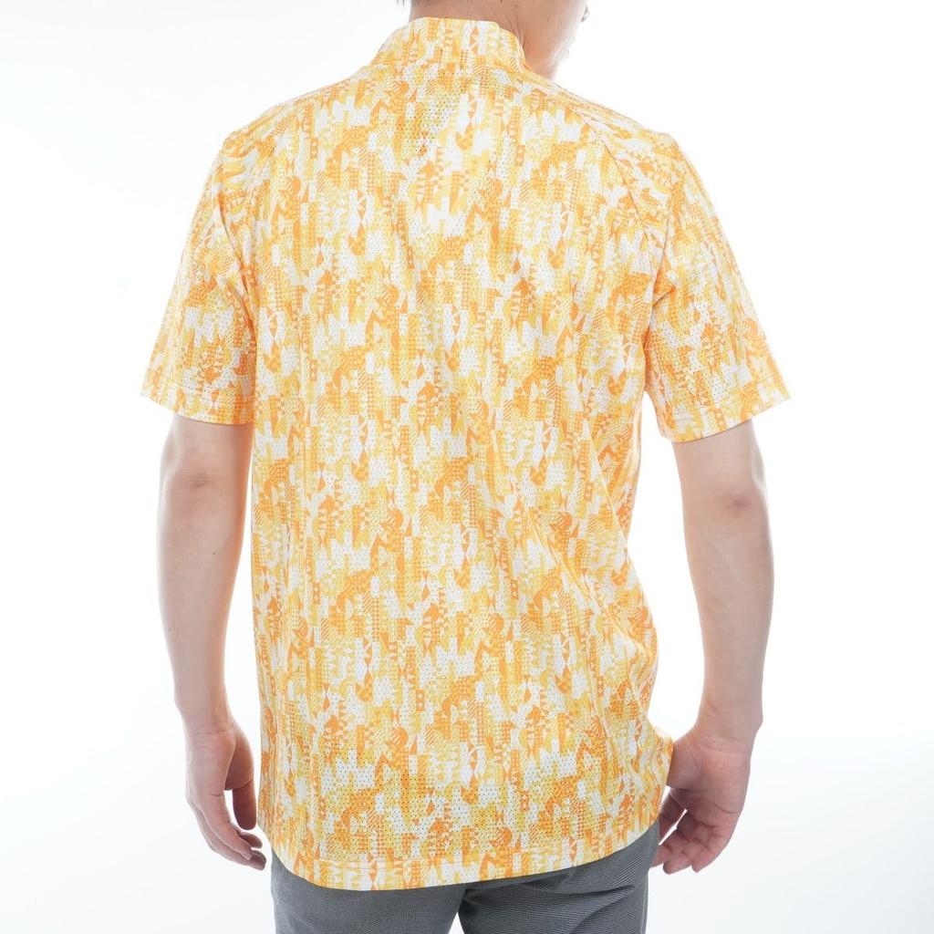 BRIDGESTONE Golf Retro Short Sleeve Mock Neck Shirt 3GE05A Men's YE