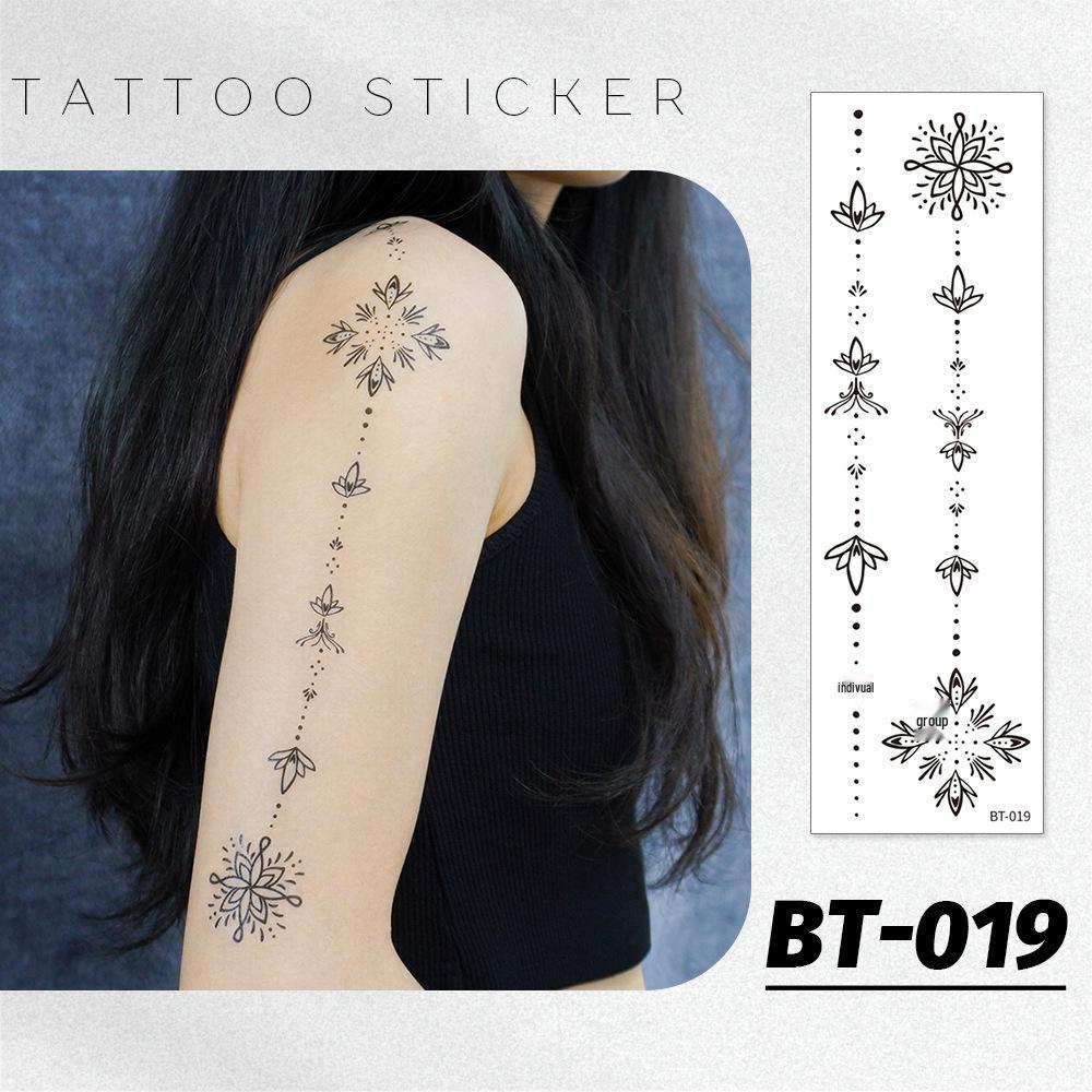 

Rikaron Waterproof Long-Lasting Sexy Succubus Tattoo Sticker for Collarbone, Back, Chest, and Abdomen 75*240 mm