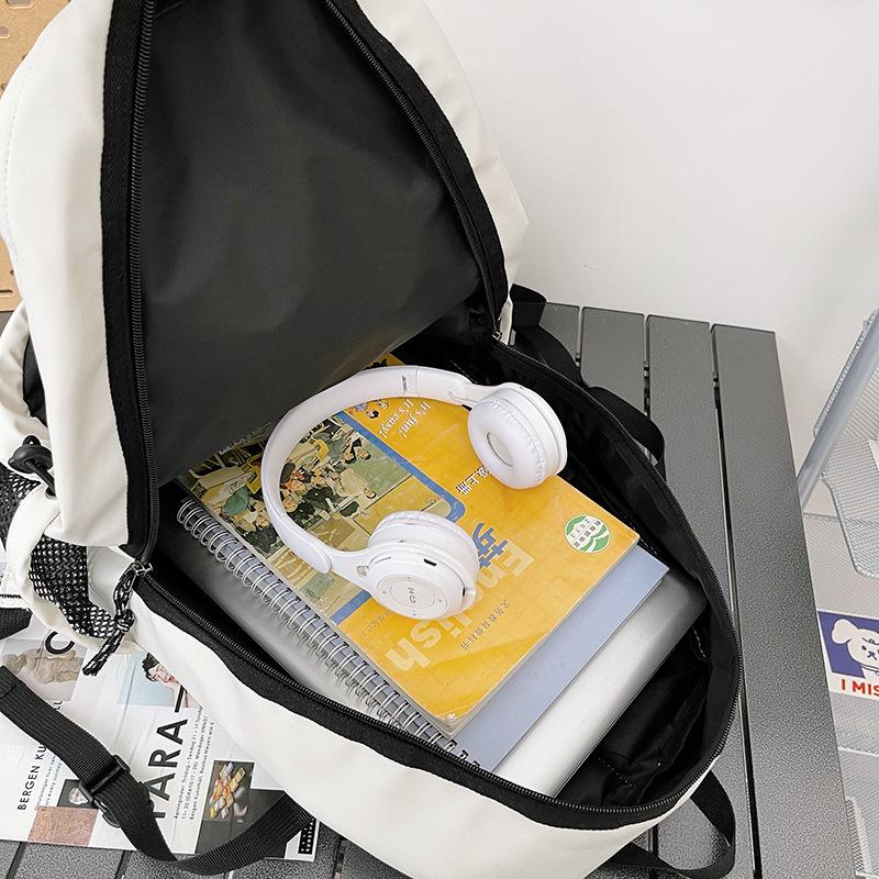 School bag male large capacity junior high school student middle school student fashion trend simple backpack female ins wind travel bag