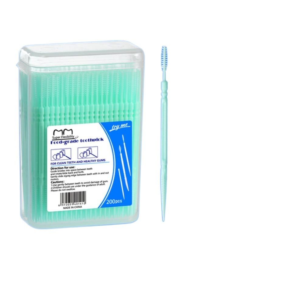 200Pieces/Box Portable Disposable Flosser Oral Cleaning Teeth Care Sticks Double Head Ultra Fine Toothpick
