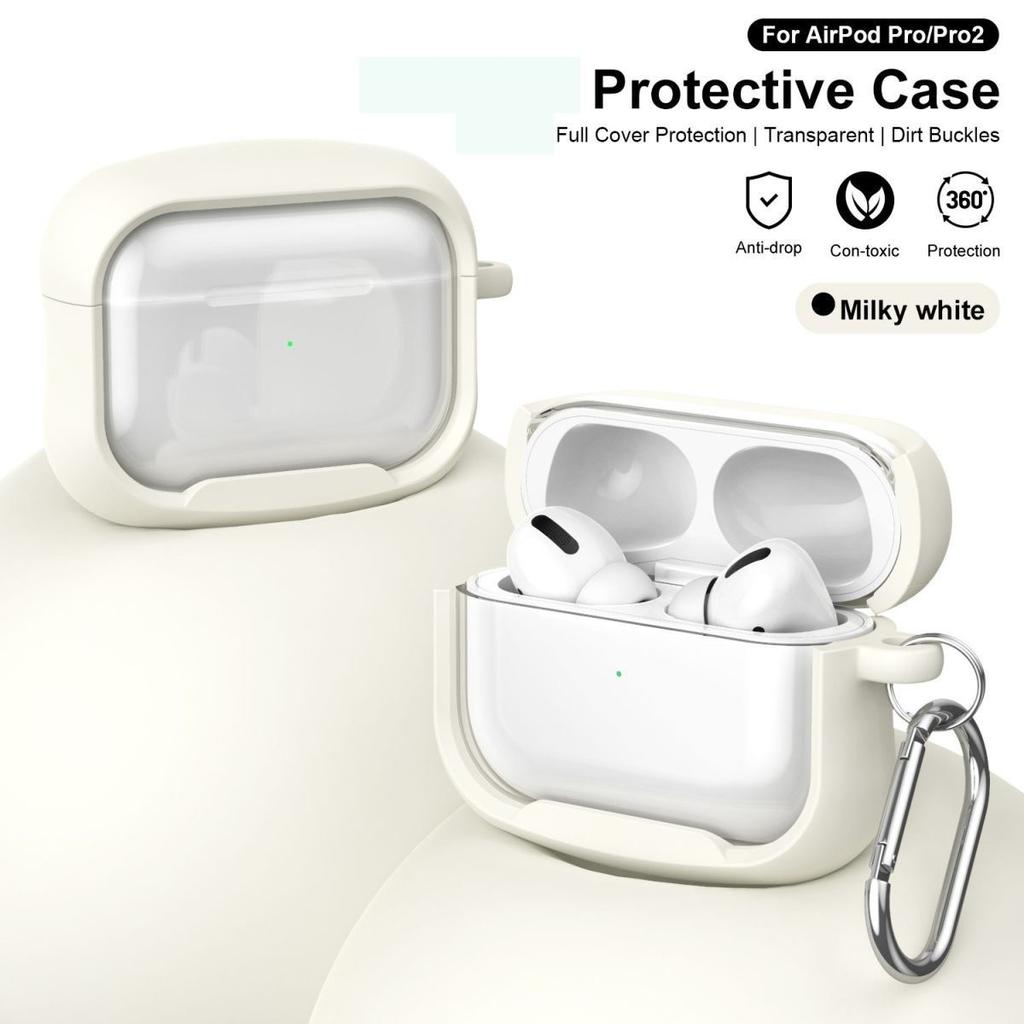 2-in-1, solid color frame, suitable for AirPods1/1st generation protective case, Apple Pro/1 wireless bluetooth headset.
