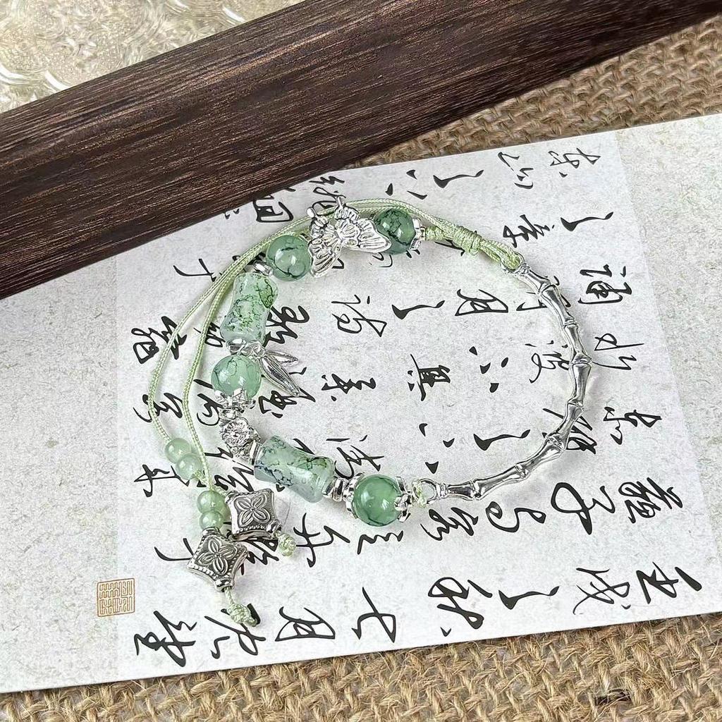 Eyecatching Womens Glass Bead Bracelet Summer Elegant Alloy Jewelry Plated