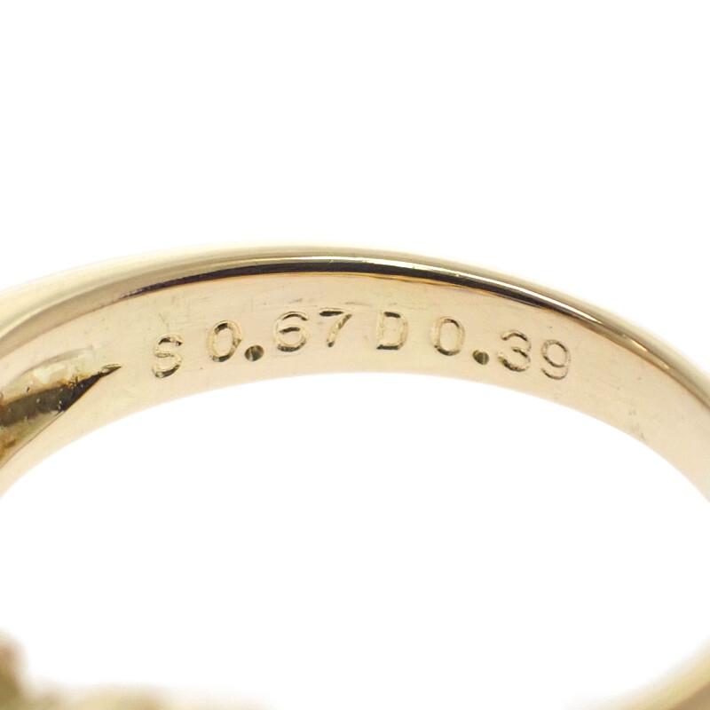 no brand  #8(JP Size) ring blue K18 yellow gold Women