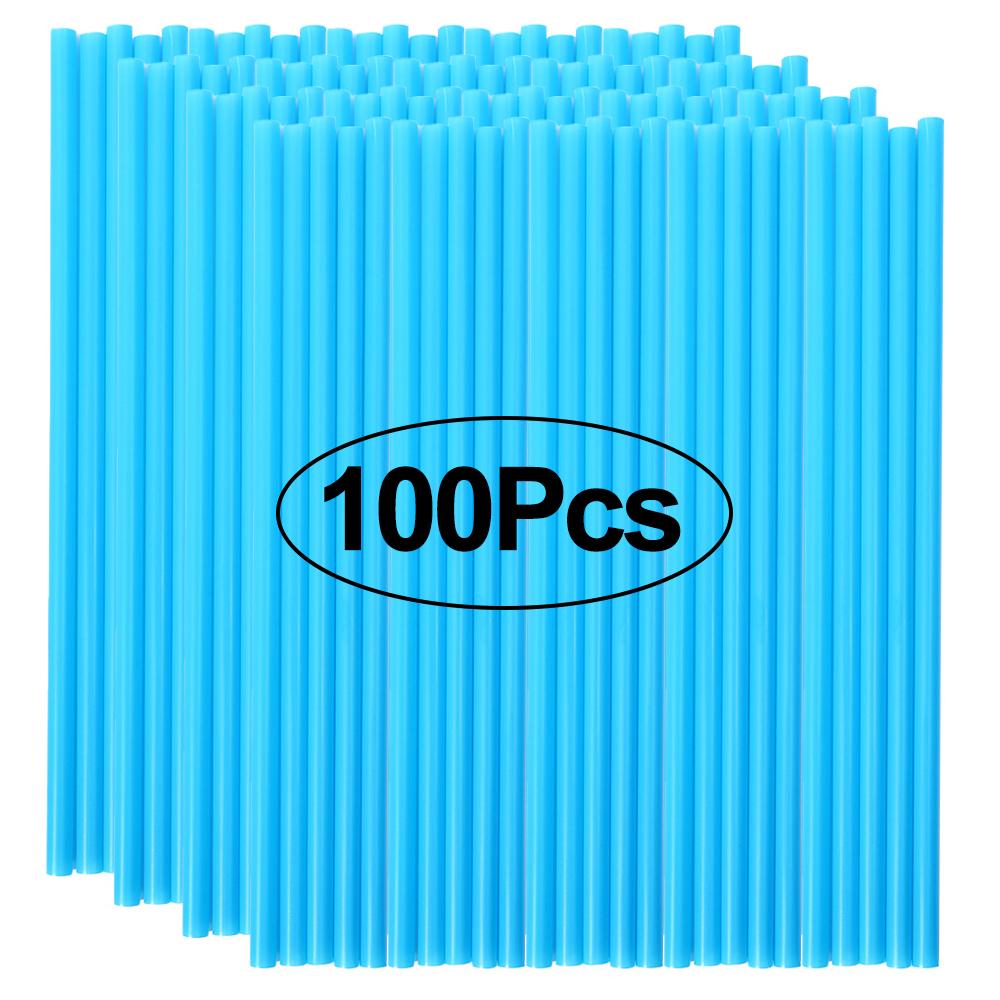 100Pcs Disposable Plastic Straws Colorful Bubble Milk Tea Cocktail Drinking Straws Party Birthday Supplies Kitchen Accessories