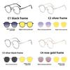 Myopia 3 In 1 Multifunctional Polarized Clips -0.5 To -6.0 Magnetic Metal Clip Sun Glasses Prescription Irregular Can Custom