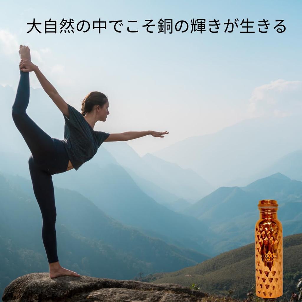 Mam Rasoi Copper Water Bottle, Ayurvedic Health, Ionized Water, 500ml, 100% Pure Copper, Unplated, Handmade in India, Leak-Proof