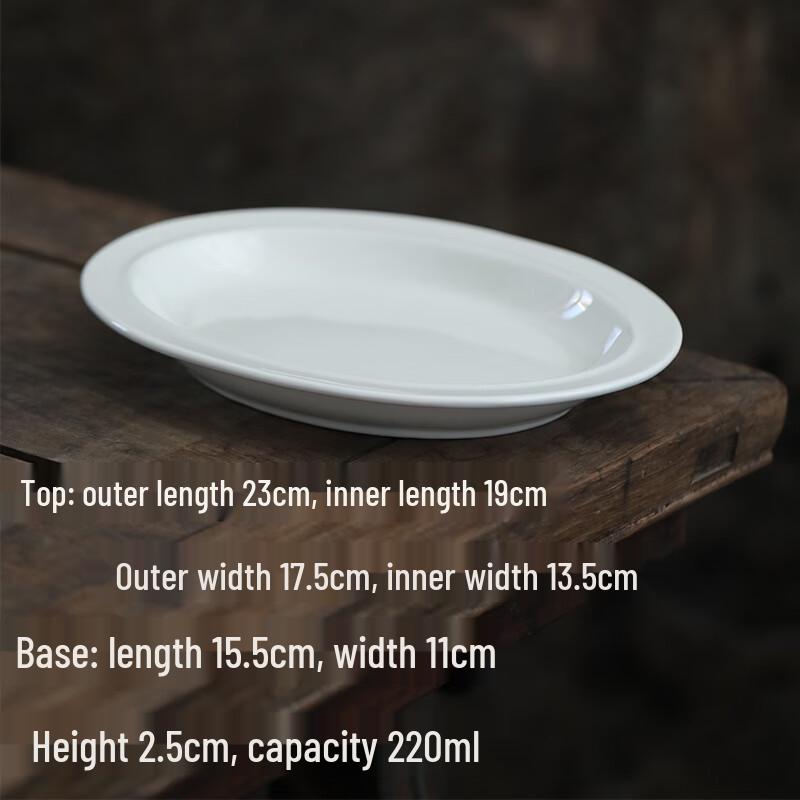 

Ru Han White Porcelain Oval Divided Serving Plate