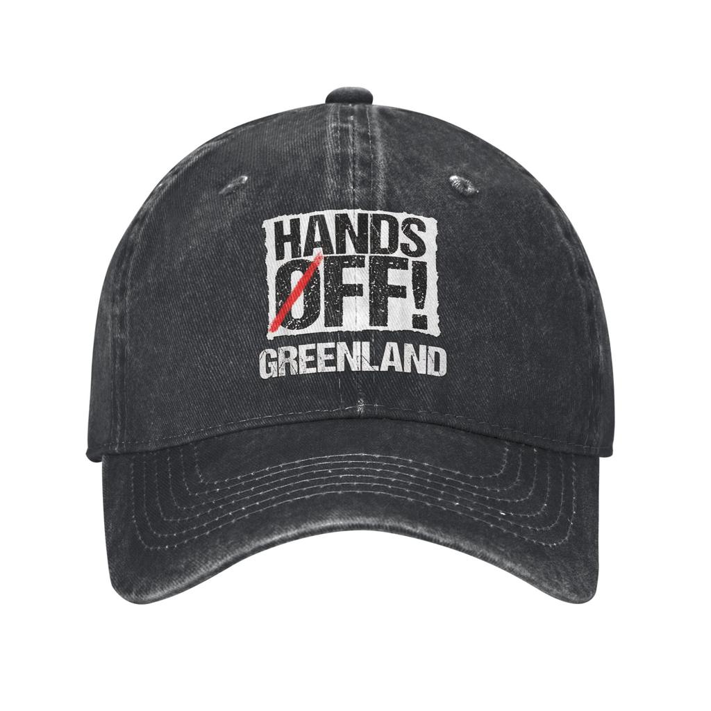 Men Women Hands Off Greenland Is Not For Sale MGGA Print Hat Classic Distressed Cotton  Baseball Cap Adjustable