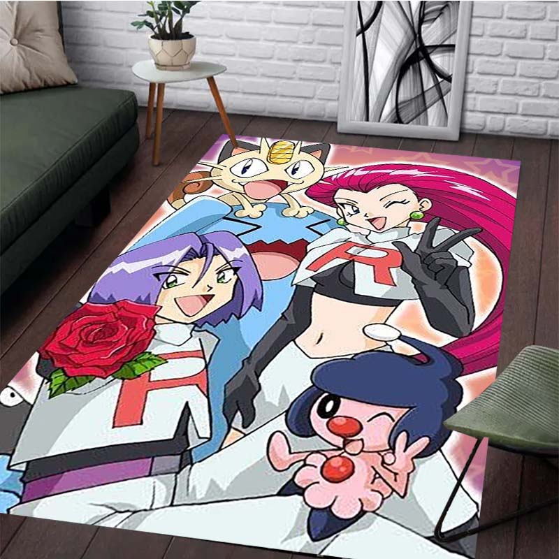Cute Pokémon Pattern Carpet - Slip-resistant Kitchen and Outdoor Carpet, Home and Bedroom Decoration Items, Birthday Gift